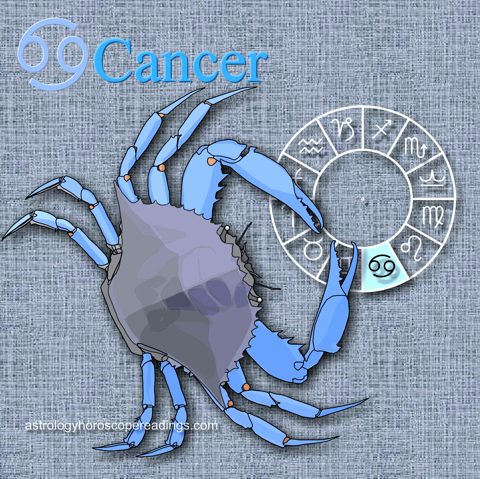 The astrological sign Cancer, the Crab. . Image copyright 2014 Roman Oleh Yaworsky, www.astrologyhoroscopereadings.com