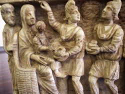 3rd Century Depiction of the 3 Magi. Sarcophgus, Vatican Museum, Rome, Italy