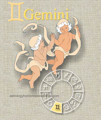 The astrological sign Gemini, the Twins. . Image copyright 2014 Roman Oleh Yaworsky, www.astrologyhoroscopereadings.com