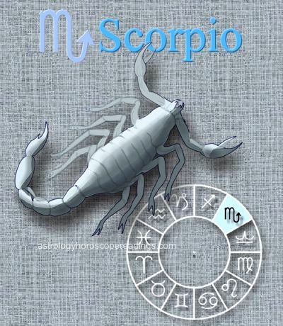 The depiction of Scorpio the scorpion. Image copyright 2014 Roman Oleh Yaworsky, www.astrologyhoroscopereadings.com